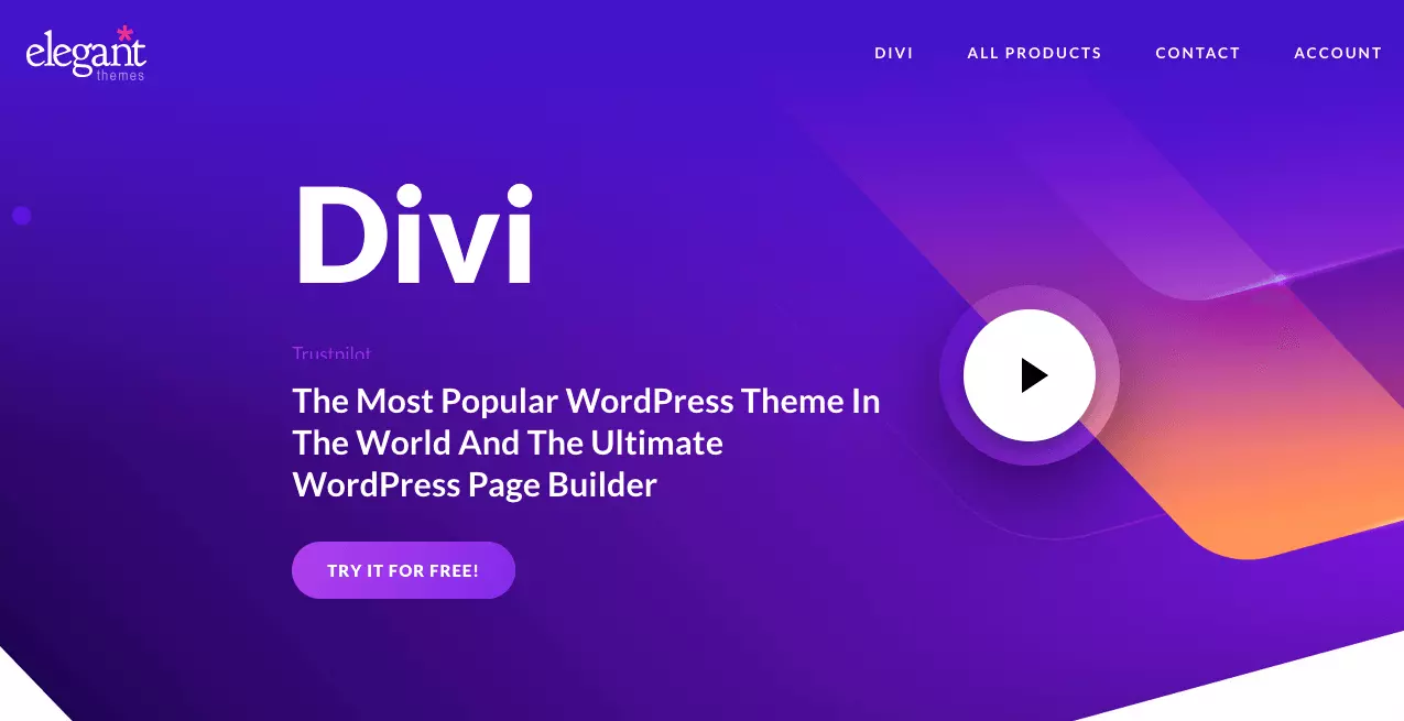 Imagen: Página web del page builder Divi de elegant themes