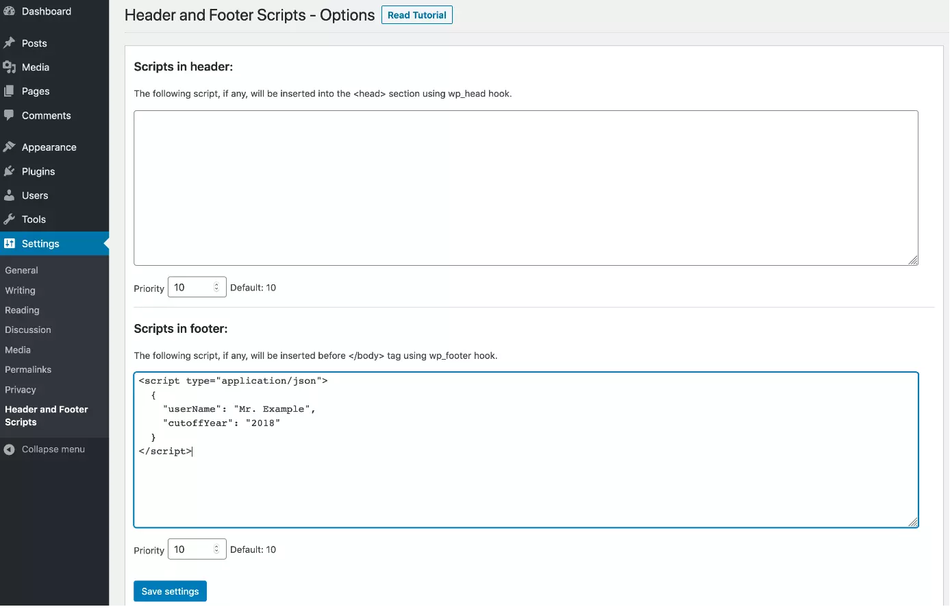 Imagen: Inserta marcas de script en el footer de WordPress
