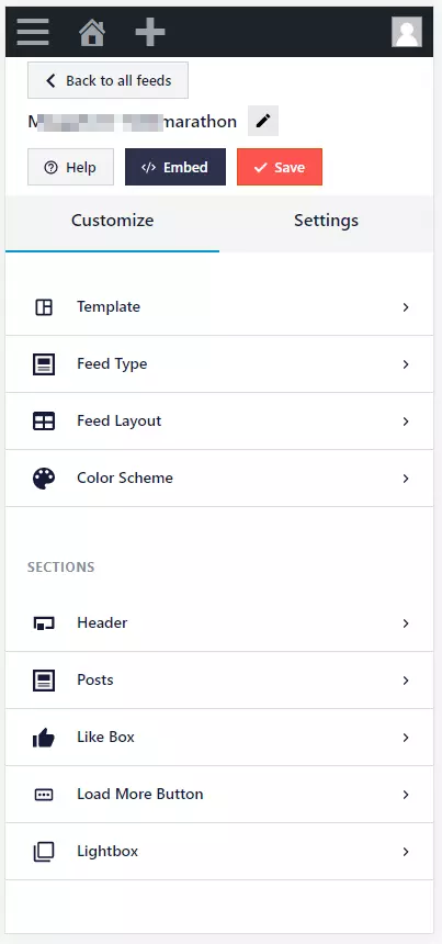 Imagen: Plugin de Facebook de WordPress: opciones de inserción de Smash Balloon