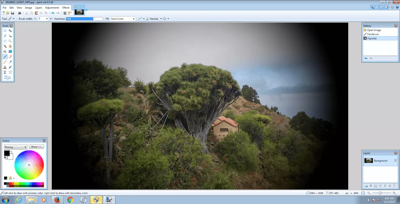 Imagen: Interfaz de usuario de Paint.NET