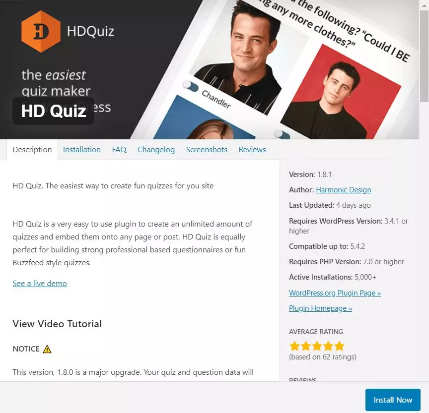 Imagen: el quiz plugin para WordPress HD Quiz